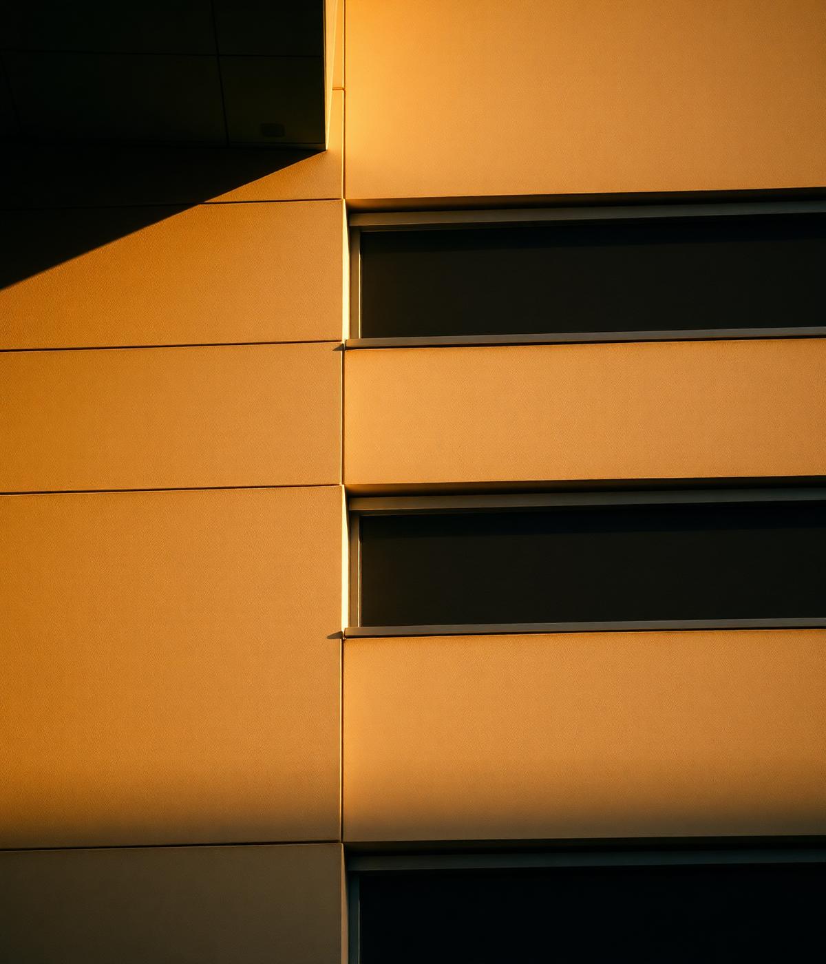 Architectural detail in warm light